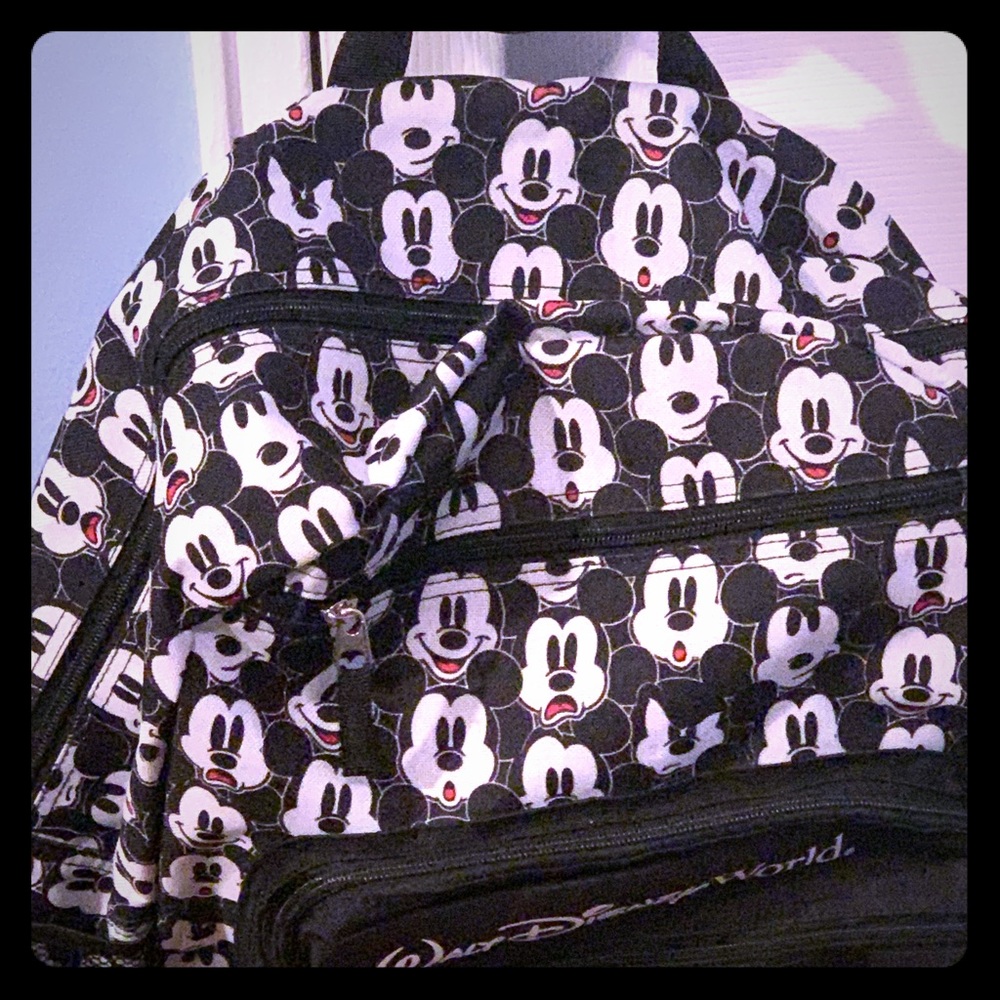 Mickey Mouse backpack got it at Disney